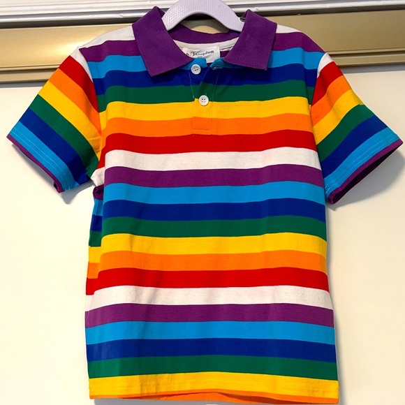 NWT Mid Kingdom Rainbow Collar Shirt 4/5T - Picture 1 of 4